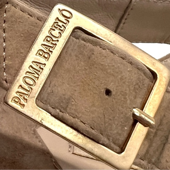 Paloma Barcelo Lynde Tan Suede Jute Espadrille Two Tone Platform Sandal Women 38 - Picture 14 of 16